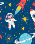 Papier Peint Enfant - Astronaute Et Fusées