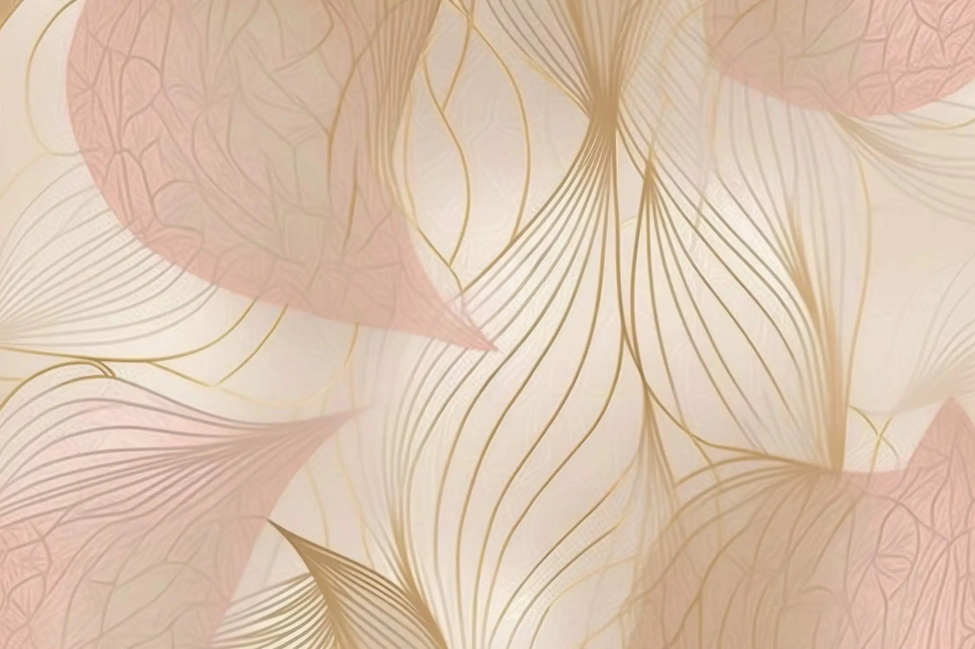 Papier Peint Art & Déco - Feuillage Fin et Léger