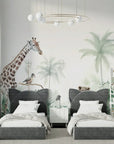Papier Peint Tropical - Faune et Palmiers