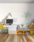 Papier Peint Tropical - Faune et Palmiers