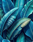 Papier peint tropical - Feuilles de bananier