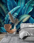 Papier peint tropical - Feuilles de bananier