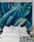 Papier peint tropical - Feuilles de bananier
