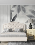 Foliage Wallpaper - Elegant Leaves in Black and White