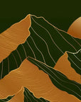 Papier Peint Géométrique - Montagnes Abstraites