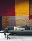 Papier Peint Géométrique - Motif Brique Moderne