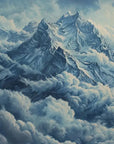Papier Peint Illustration - Montagne Et Nuages