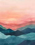 Papier Peint Japonais - Montagnes Abstraites