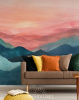 Papier Peint Japonais - Montagnes Abstraites