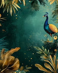 Papier Peint Jungle - Paon Tropical Majestueux