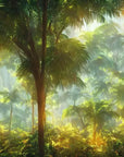 Papier Peint Paysage - Forêt De Palmiers Lumineuse