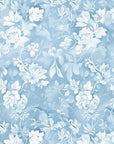 Papier Peint Vintage - Fleurs Bleues Classiques