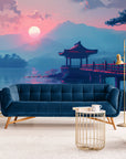 Papier peint japonais - Coucher de soleil