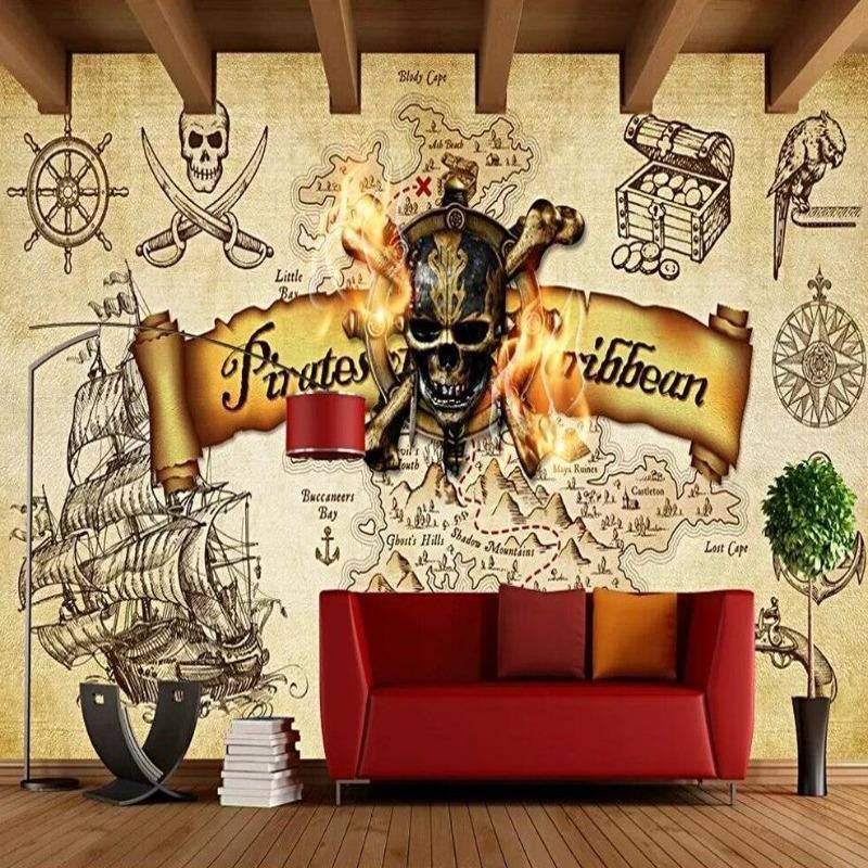 Papier Peint Pirate, pour une Chambre d'Aventure