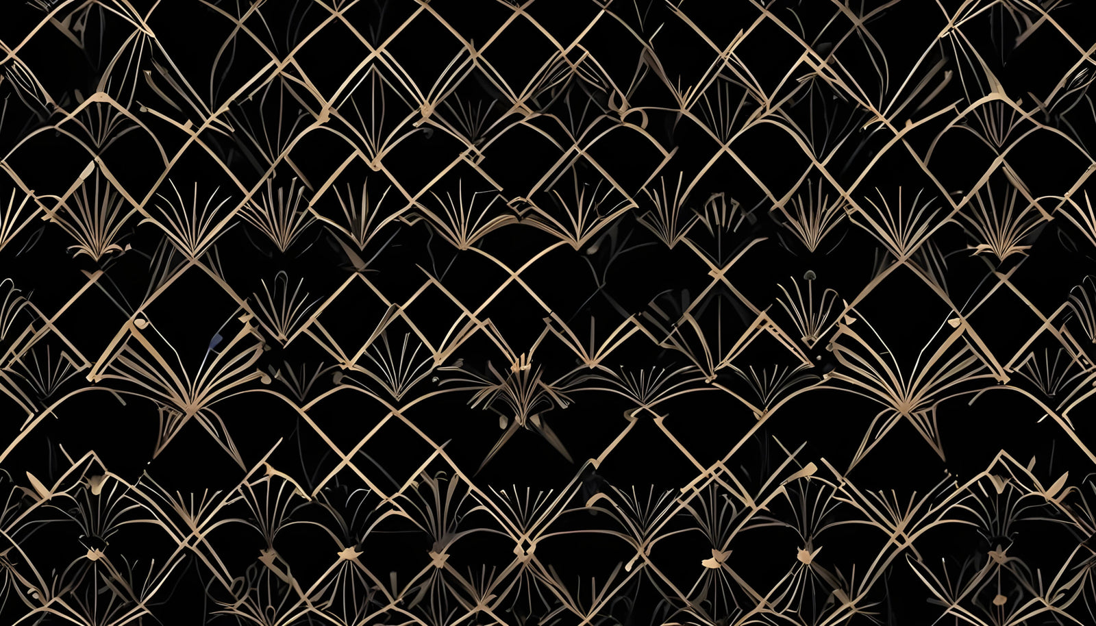 Art &amp; Deco Wallpaper - Golden Geometric Patterns