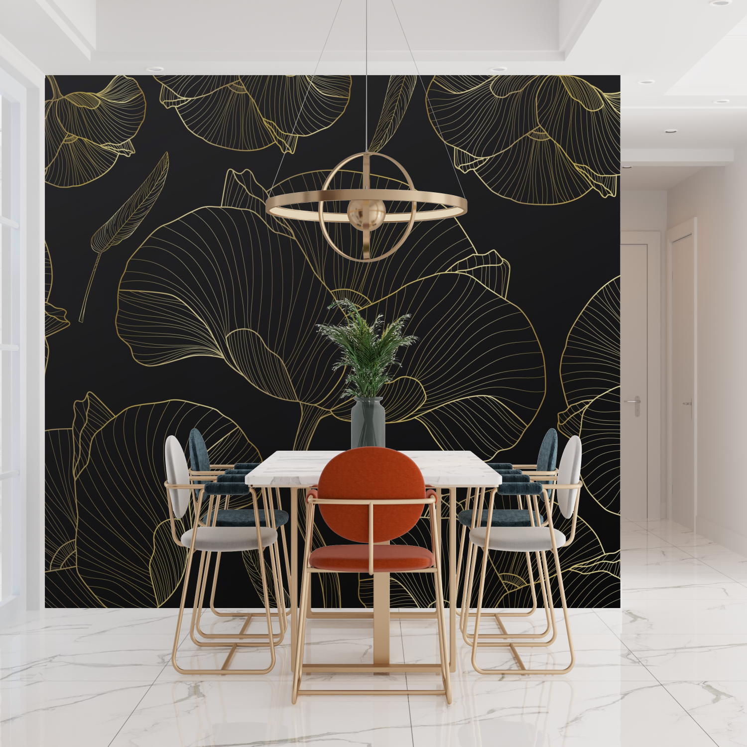 Floral Wallpaper - Delicate Flower Sketch