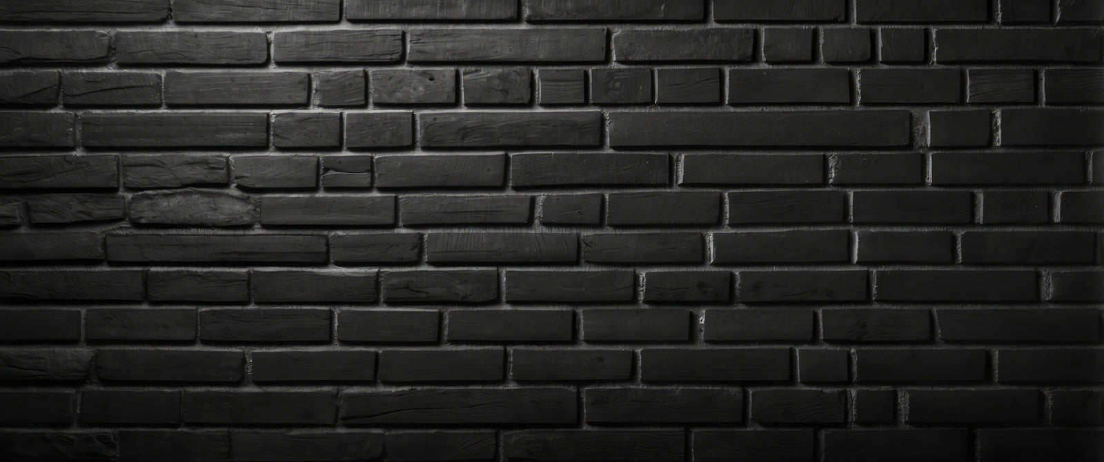 Papier Peint Pierre - Mur de Briques Noir Charbon