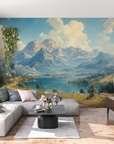 Landscape Wallpaper - Snow-Capped Peaks and Alpine Lake
