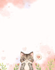 Kids' Wallpaper - Trio of Cute Cats on a Pink Background