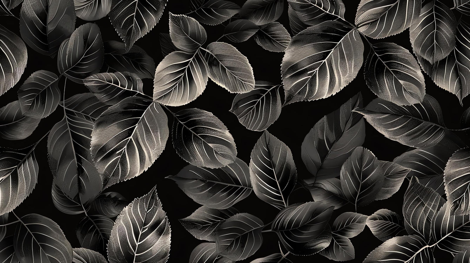 Foliage Wallpaper - Elegant Dark Leaves