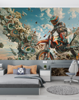 Gaming Wallpaper - Motorcycle Rider in a Fantasy World