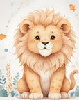 Papier Peint Enfant - Lionceau Mignon dans la Savane