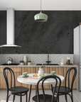 Stone Wallpaper - Black Raw Concrete