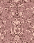 Papier peint rétro - arabesques et motifs d'antan marron