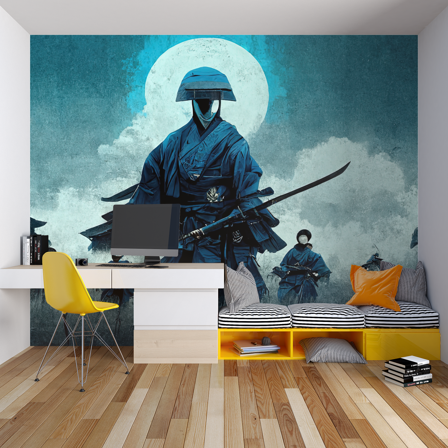 Samurai Night Attack Wallpaper