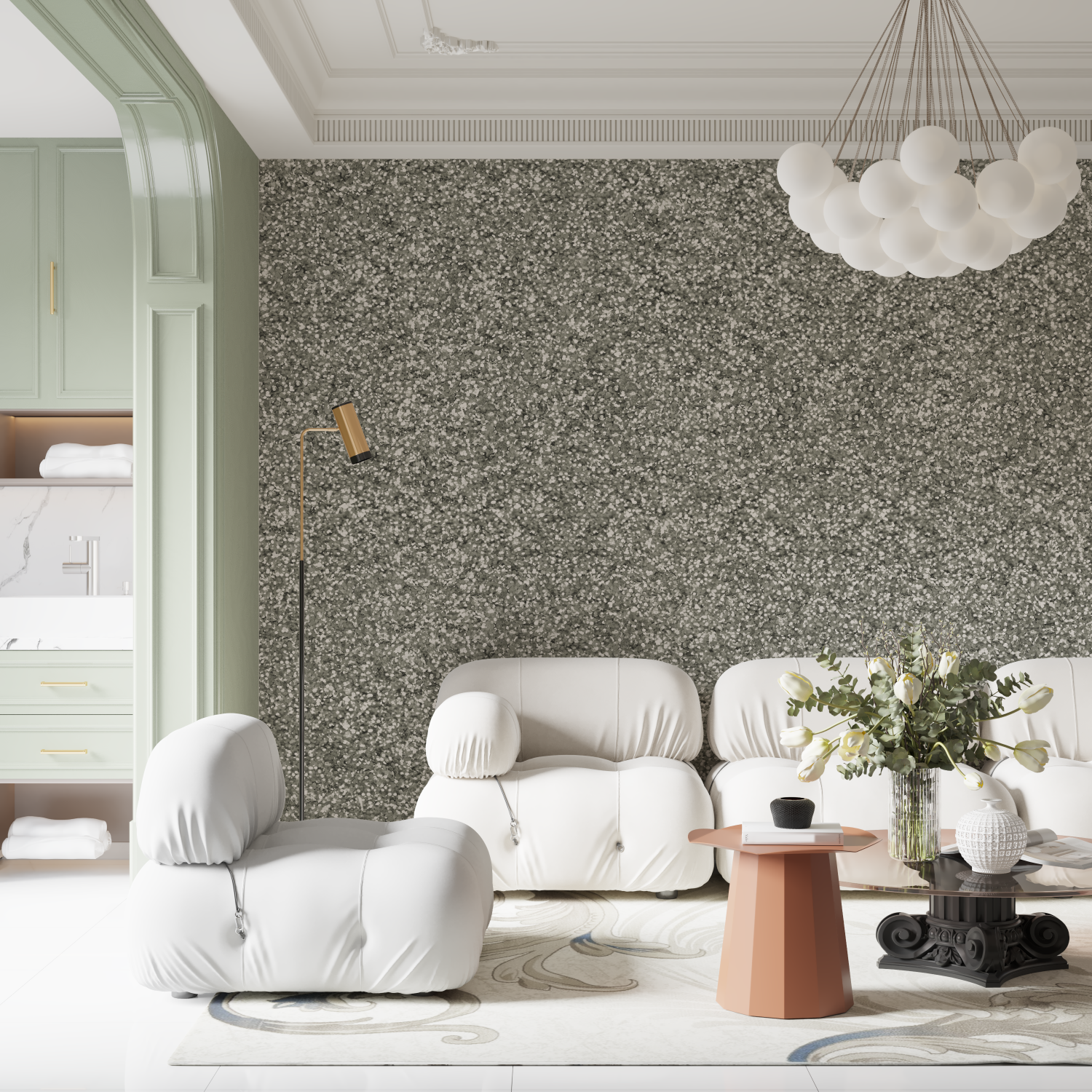 Glittery Grey Wallpaper