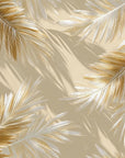 Papier Peint Design - Feuilles De Palmier Dorées