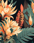 Papier Peint Abstrait - Feuillage Tropical Exotique