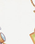 Papier peint enfants - boussole et cordages style pirate