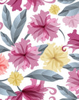 Papier peint fleuri - aquarelle pivoines fuchsia