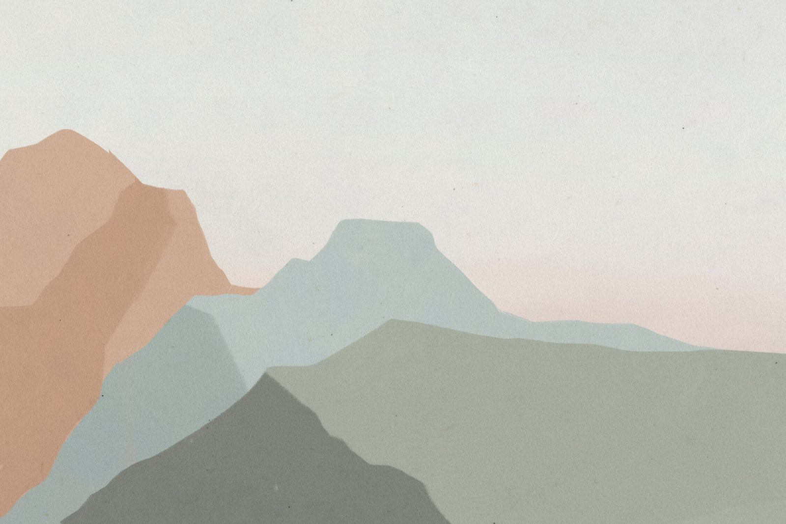 Papier Peint Montagne - Collines Pastel