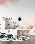Kids' Wallpaper - Trio of Cute Cats on a Pink Background