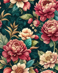 Papier peint fleuri - tapisserie pivoines sombres