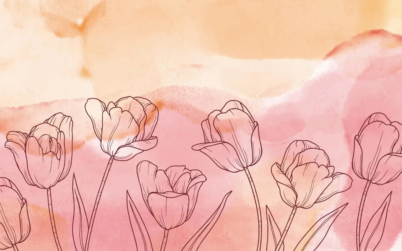 Floral Wallpaper - Soft and Pastel Tulips