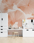 Papier Peint Floral - Fleurs de Lin Élégantes