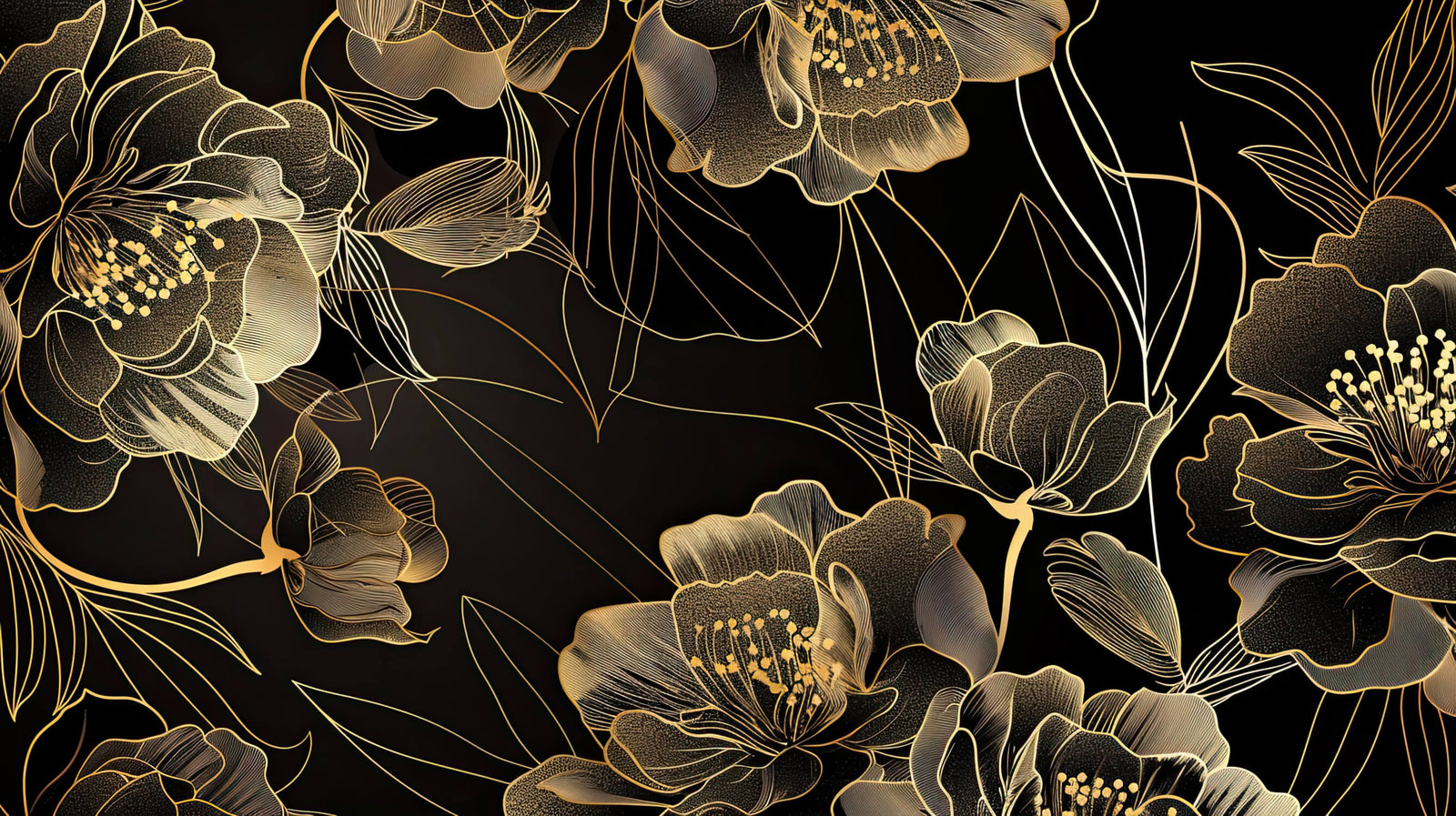 Black and Gold Art Deco Wallpaper