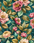 Papier peint fleuri - bouquets de roses d'antan