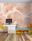 Papier Peint Floral - Fleurs de Lin Élégantes
