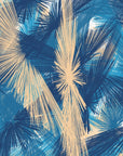Papier Peint Feuillage - Feuilles De Palmier Bleues
