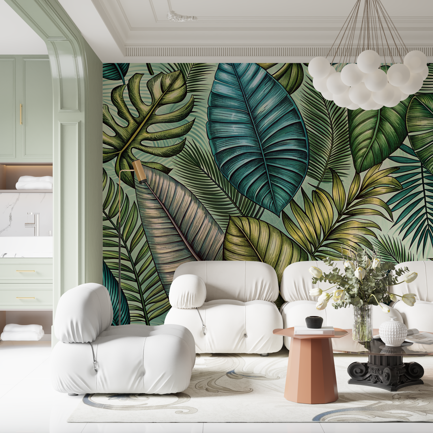 Papier Peint Tropical - Jungle Illustrée