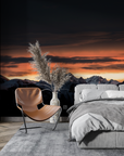 Landscape Wallpaper - Rocky Peaks and Fiery Sky