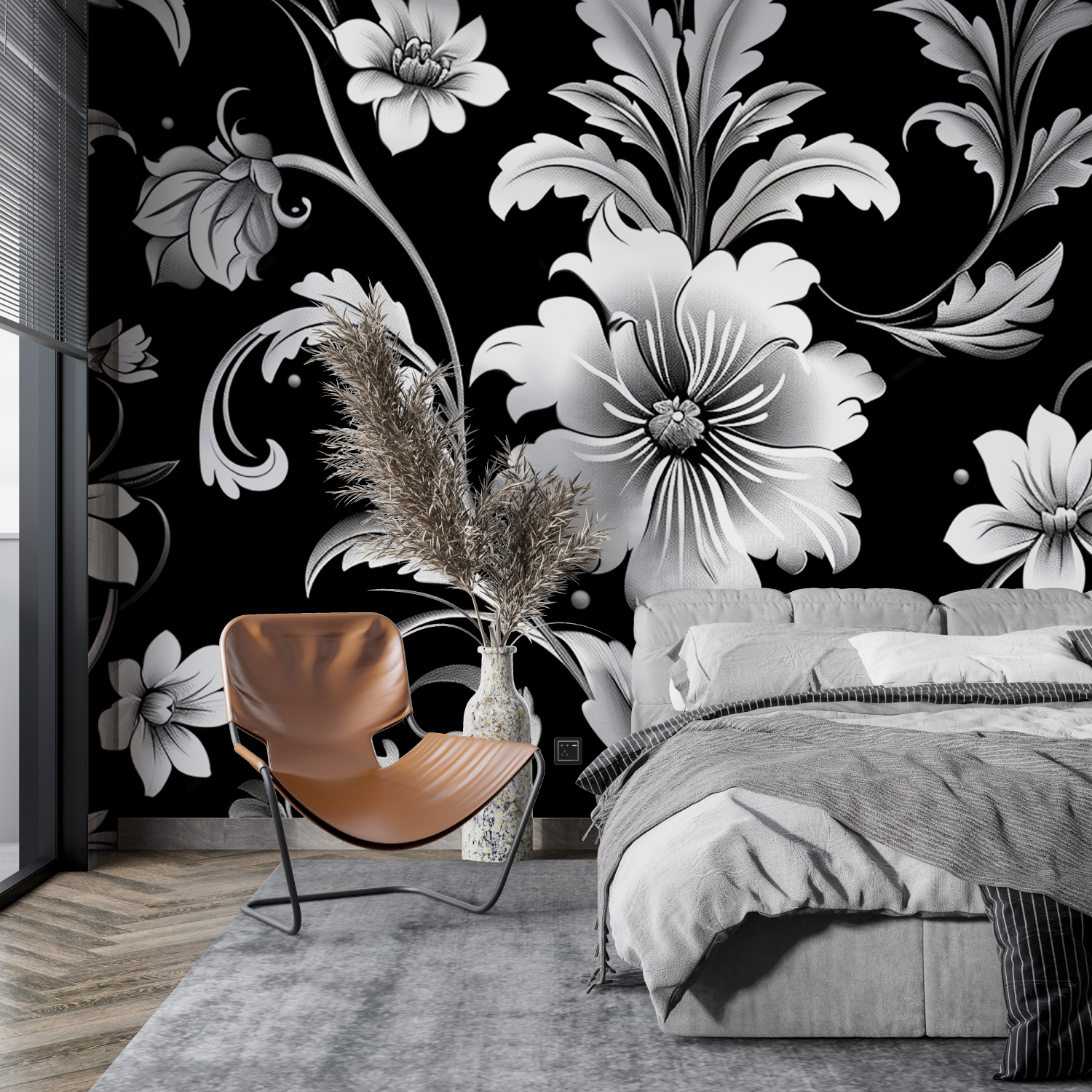 Black Flower Wallpaper