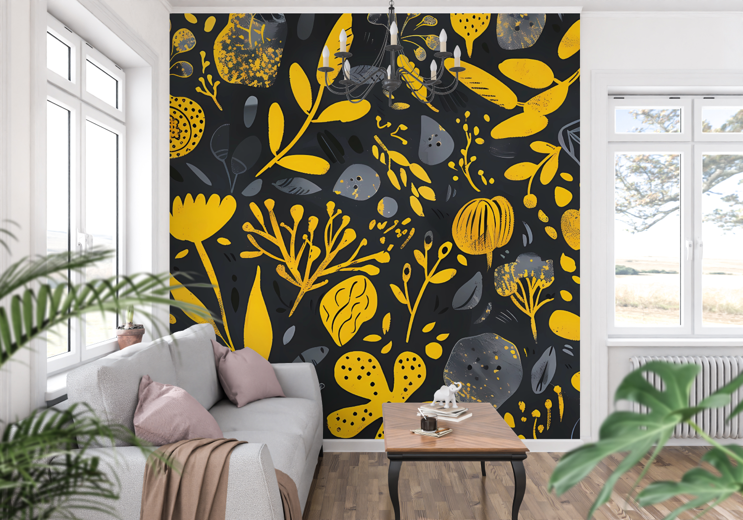 Yellow and Black Wallpaper
