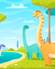 Papier Peint Enfant - Monde des Dinosaures