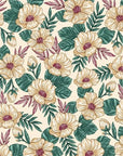 Retro Wallpaper - Pastel Flowers in Classic Pattern