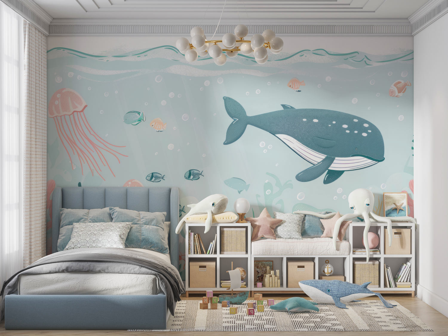 Children's Wallpaper - Pastel Underwater World
